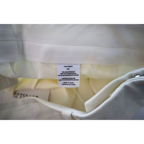 Derek Lam 10 Crosby Women Sz 8 Soft White Bronte Flat Front Cigarette Pants - Picture 6 of 13